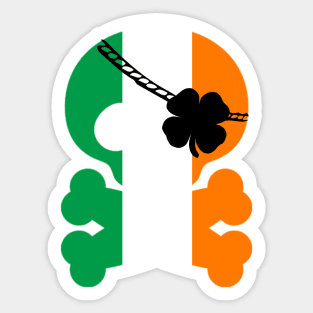 Cute Skull and Crossbones St. Patty's Day Pirate T-Shirt Sticker